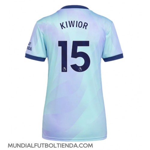 Camiseta Arsenal Jakub Kiwior #15 Tercera Equipación Replica 2024-25 para mujer mangas cortas